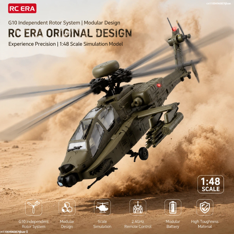 Rc Helicopter Single Rotor - طائرة هليكوبتر RC Era AH‑64D Apache