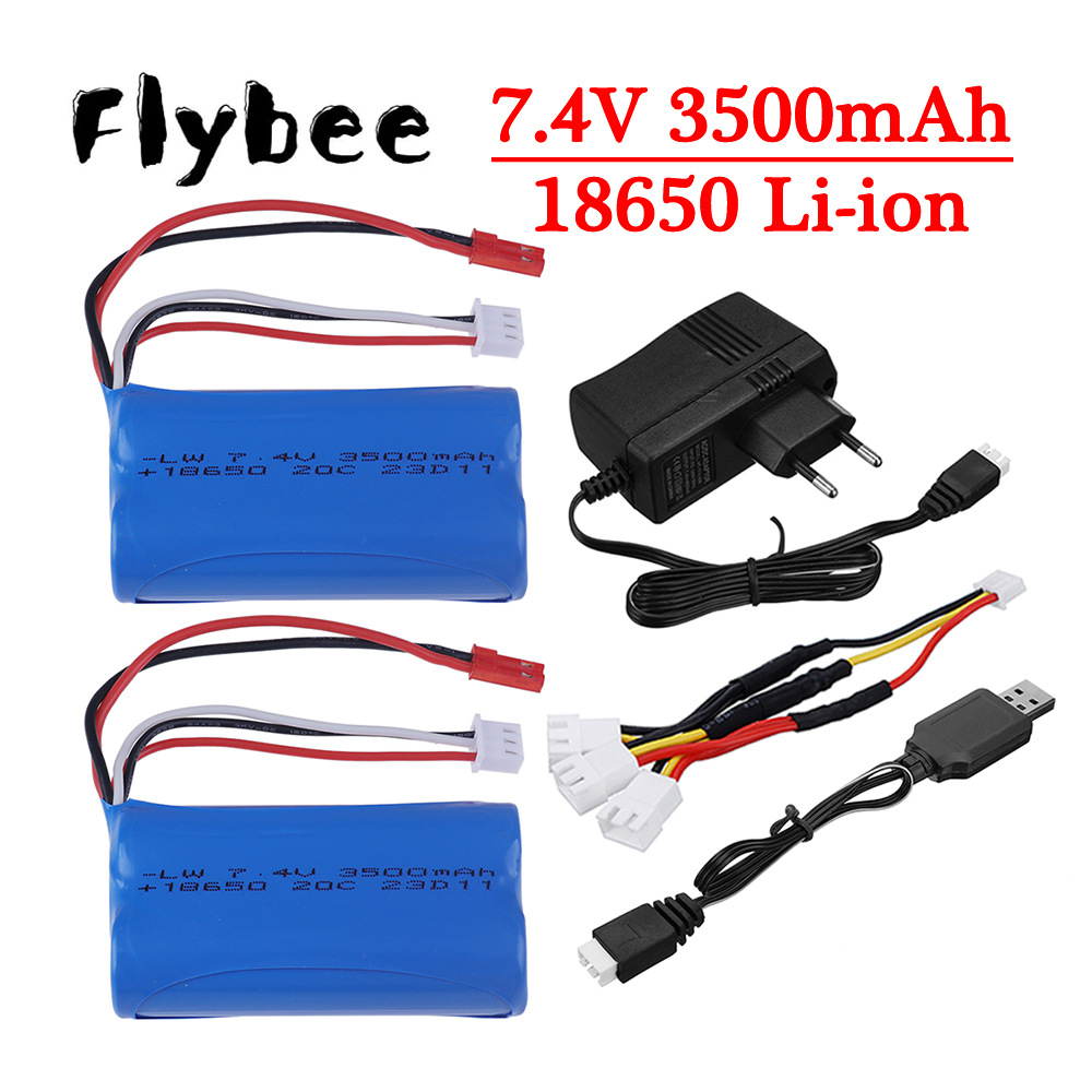 Rc Helicopter Charger - ترقية 3000mAh إلى 3500mAh 7.4V 18650