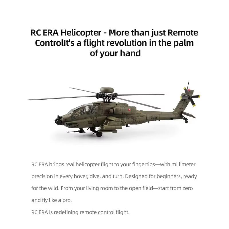 طائرة هليكوبتر RC Era AH‑64D A - مراجعة Rc Helicopter Single Rotor وسعره