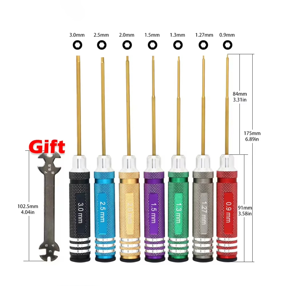 مجموعة مفكات سداسية 7 قطع مطلي - مراجعة Rc Helicopter Tool Kit وسعره