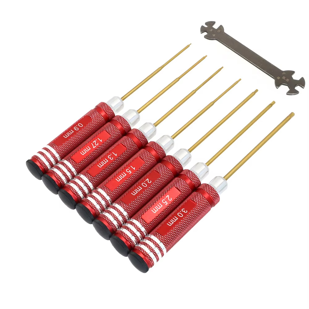 مجموعة مفكات سداسية 7 قطع مطلي - مراجعة Rc Helicopter Tool Kit وسعره