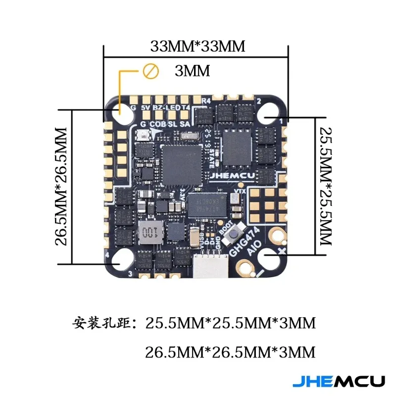 وحدة تحكم طيران JHEMCU GHG474A - مراجعة Betaflight Fc F4 وسعره